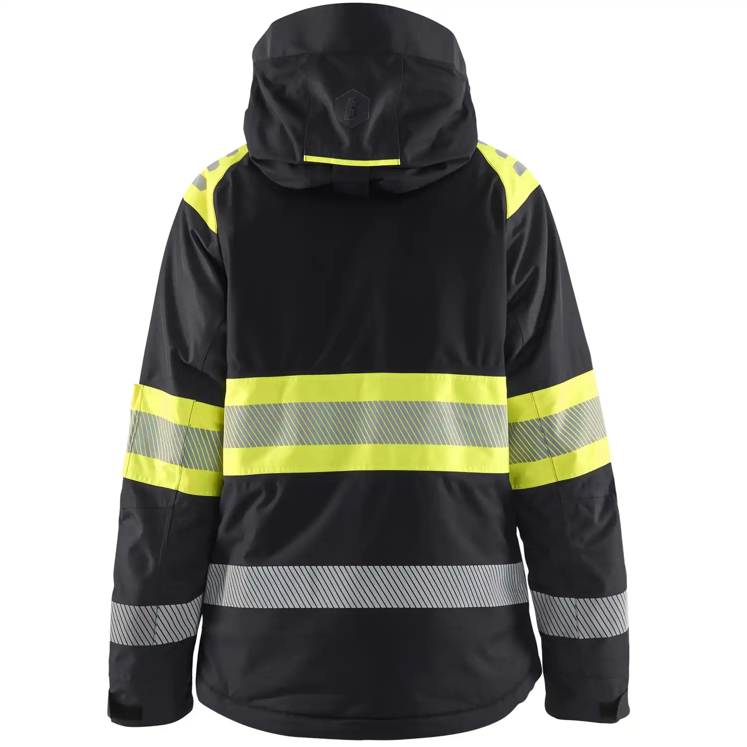 Damen Warnschutz Winterjacke Kl. 1 "4470" in schwarz/gelb, M - Thumbnail 2