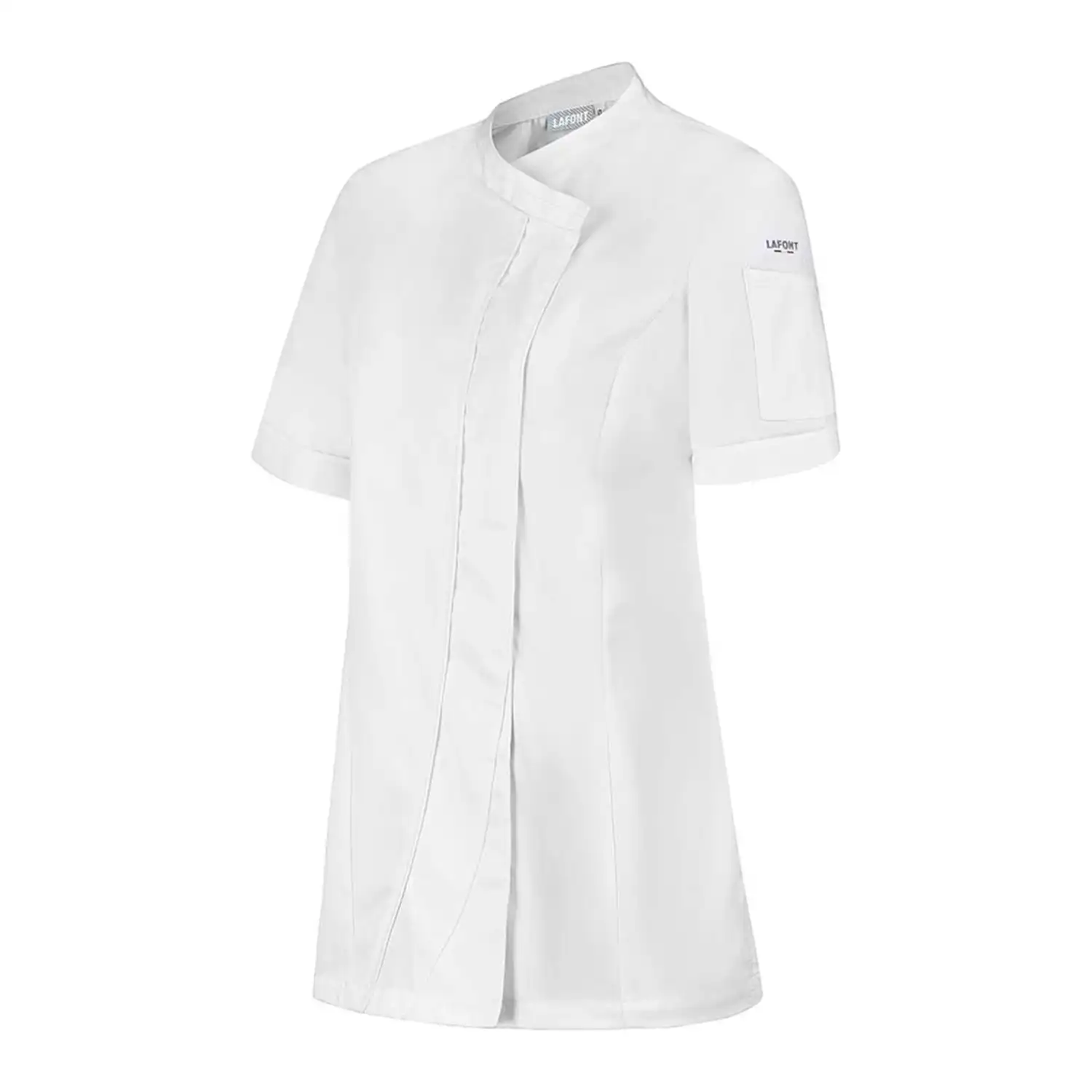 Damen Kochhemd "GINSENG" in L, Weiß - Thumbnail 2