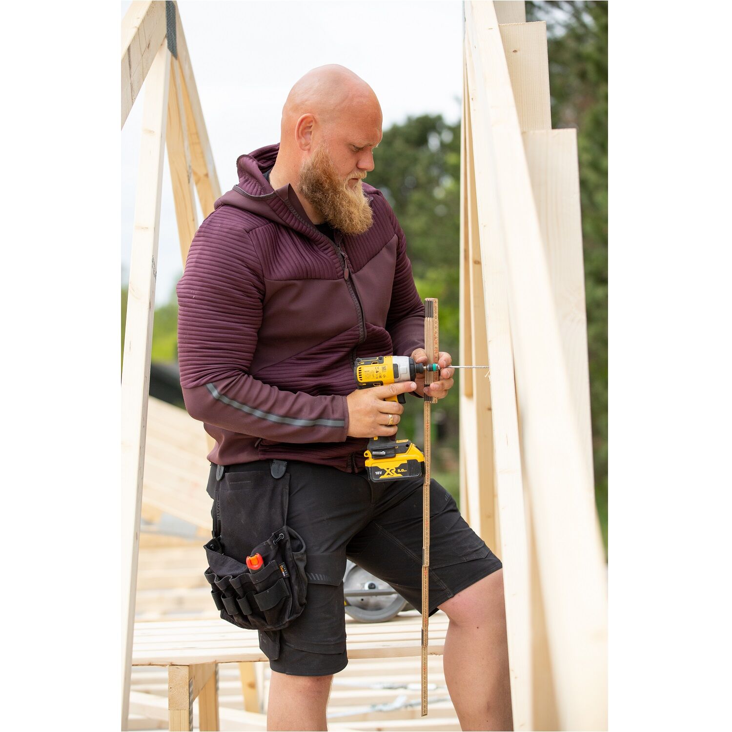 Premium Hängetasche Handwerker "22050" Customized schwarz - Thumbnail 2