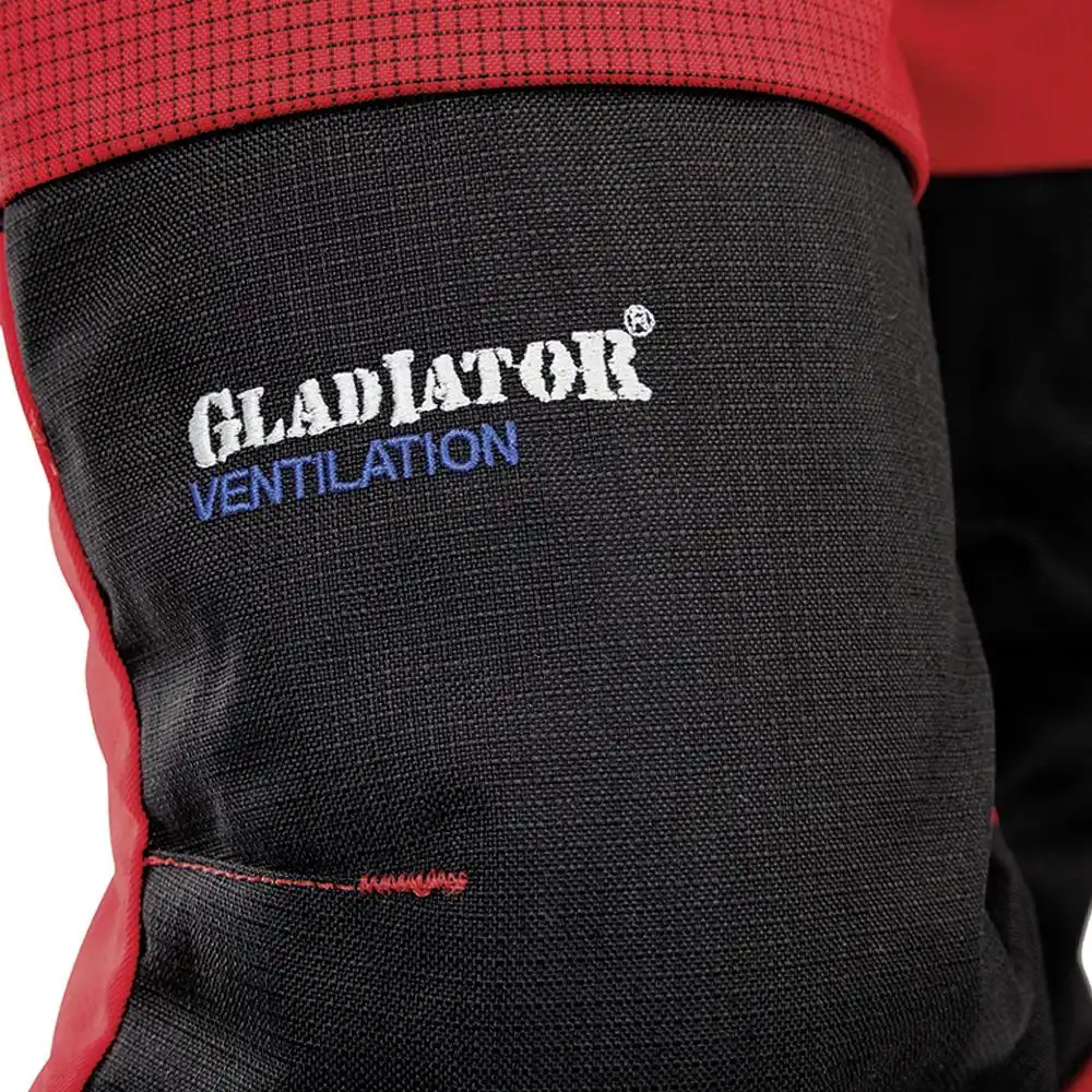 Forst-und Schnittschutzhose "VENTILATION" Klasse 1 rot in M - Thumbnail 4