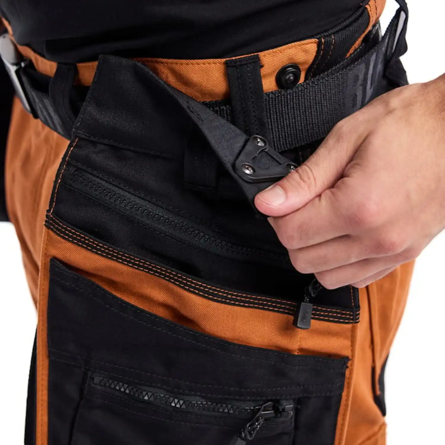 Stretch Handwerkerhose "STRIKER" in C48, rost/schwarz - Thumbnail 9