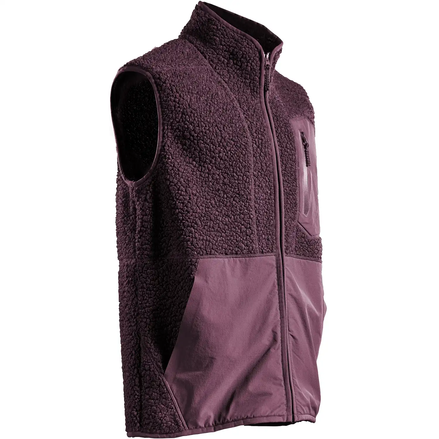 Faserpelzweste "22465-682" Customized in bordeaux, XXL - Thumbnail 1