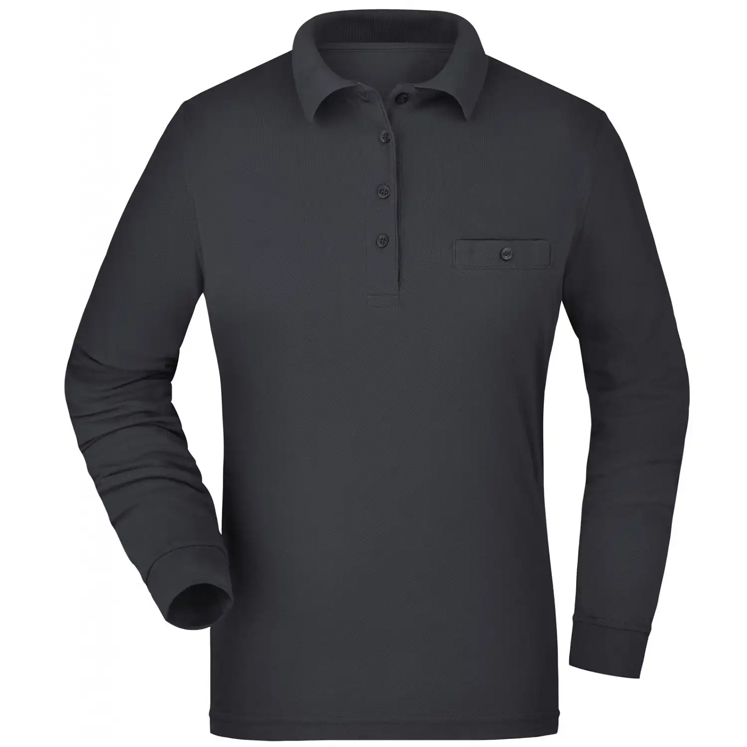 Damen Langarm Poloshirt "JN865" in carbon, XXL - Bild 1