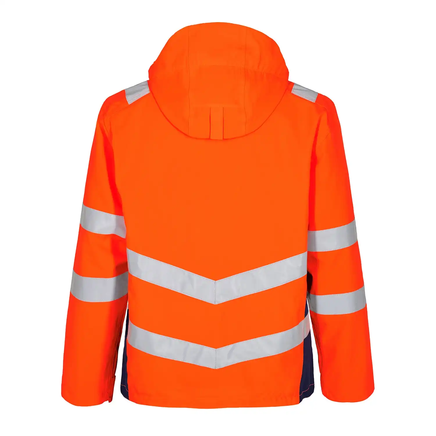 Warnschutz Hardshell Regenjacke "1146-930" Safety Kl. 3 in orange/marine, XL - Thumbnail 2