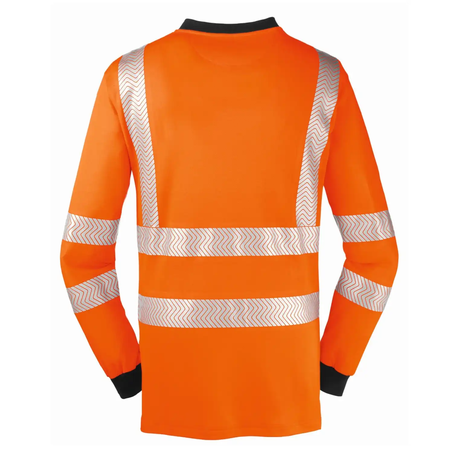 Warnschutz Langarmshirt "JACKSONVILLE" UV-Schutz in orange/grau, XL - Thumbnail 2