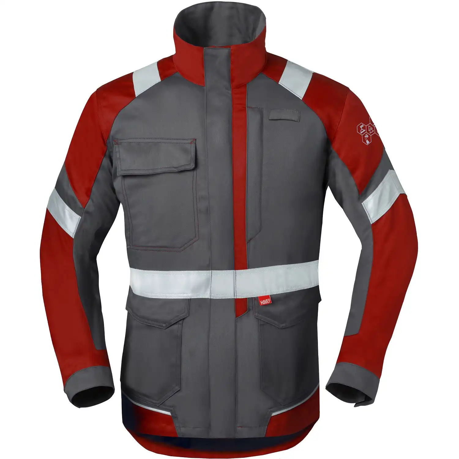 Multinorm Langjacke "50292" Kl. 2 in dunkelgrau/rot, 44 - Bild 1