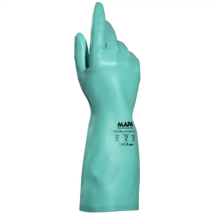 Nitril Chemie-Handschuhe "PLUS" 37cm, grün in 9 (L) - Thumbnail 1