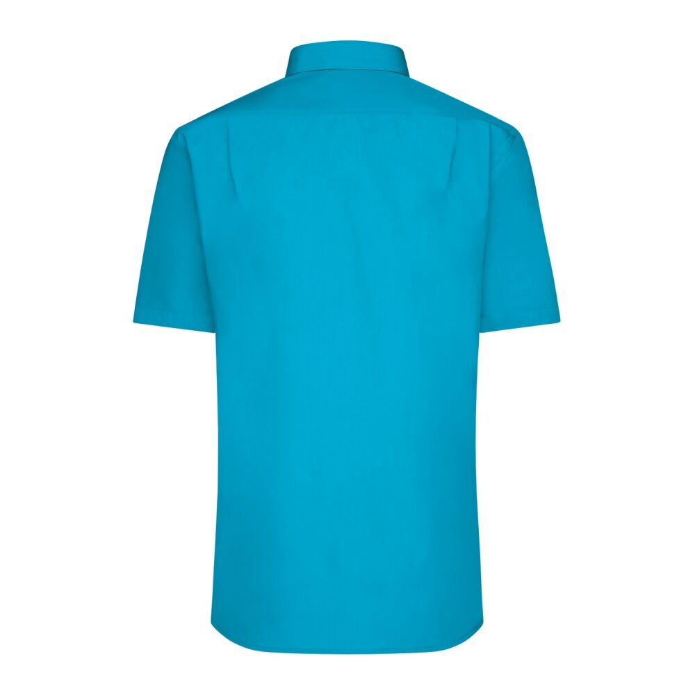 Kurzarm Hemd "JN680" in turquoise, L - Thumbnail 2