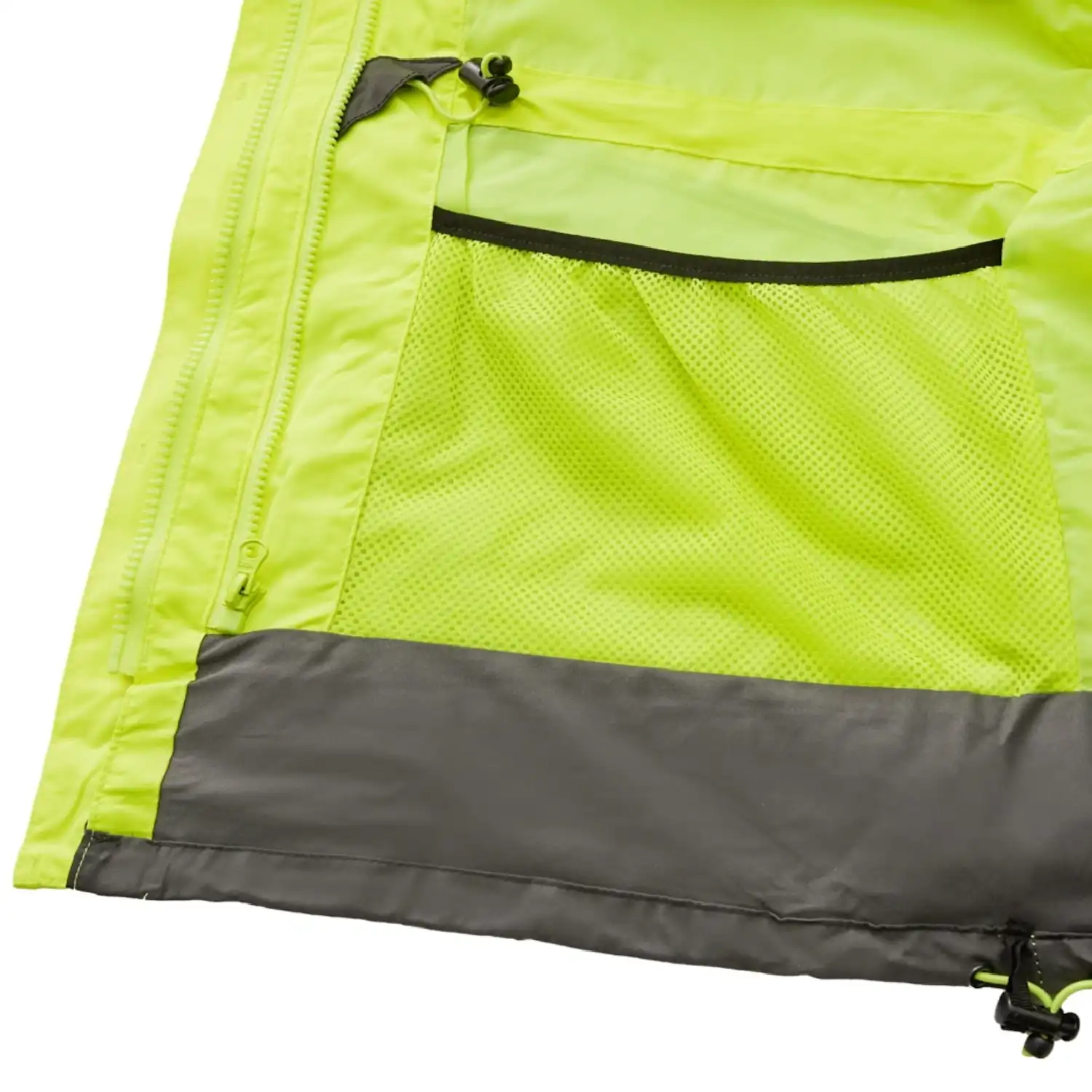 Warn- & Wetterschutzjacke "TAMPA" in leuchtgelb/grau, L - Thumbnail 4