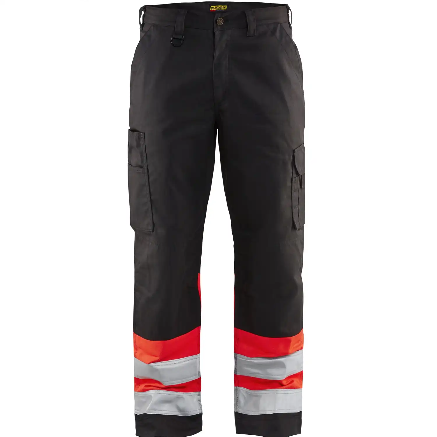 Warnschutz Bundhose "1564" in schwarz/leuchtrot, C42 - Thumbnail 1