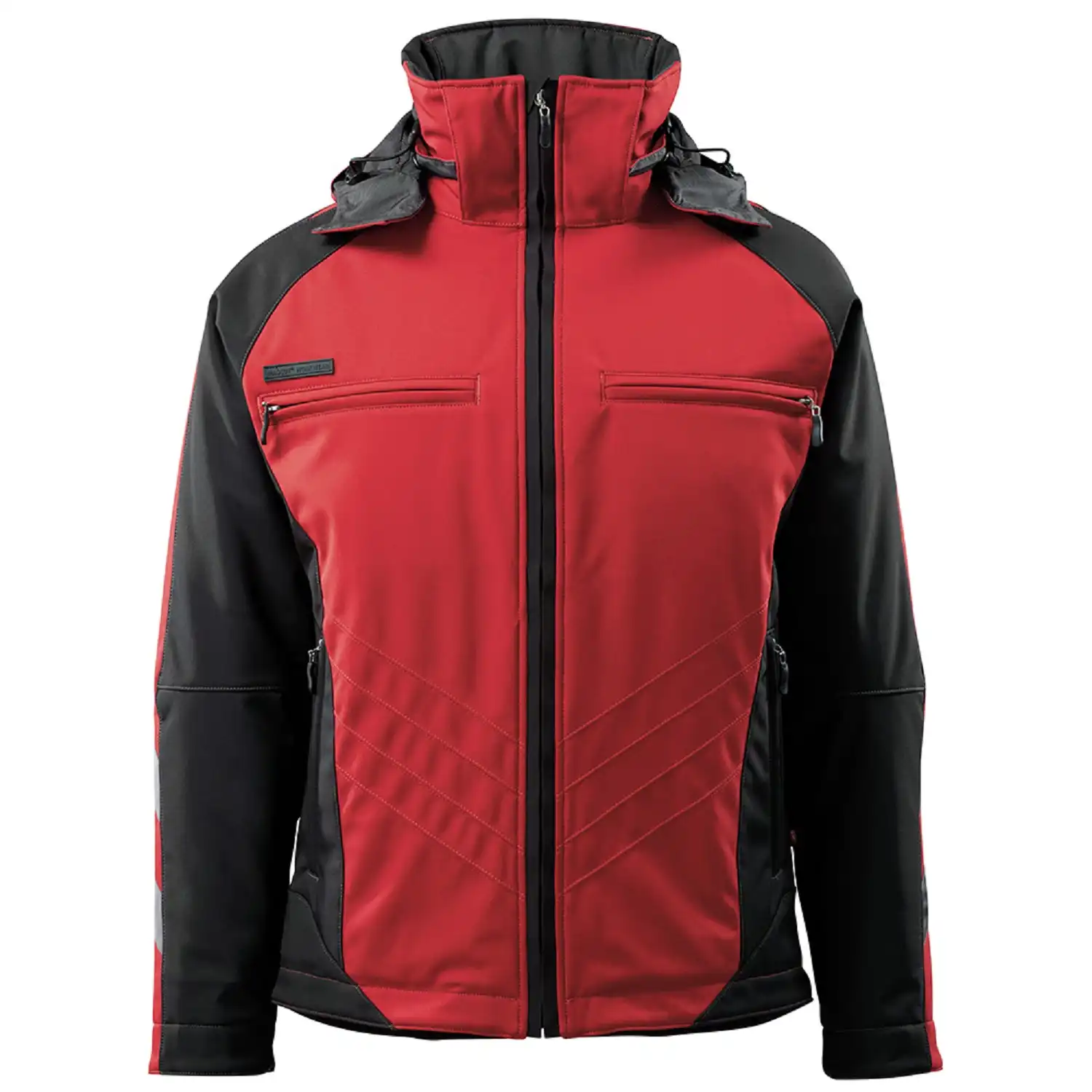 Softshelljacke "DARMSTADT" Unique in rot/schwarz, L - Bild 1