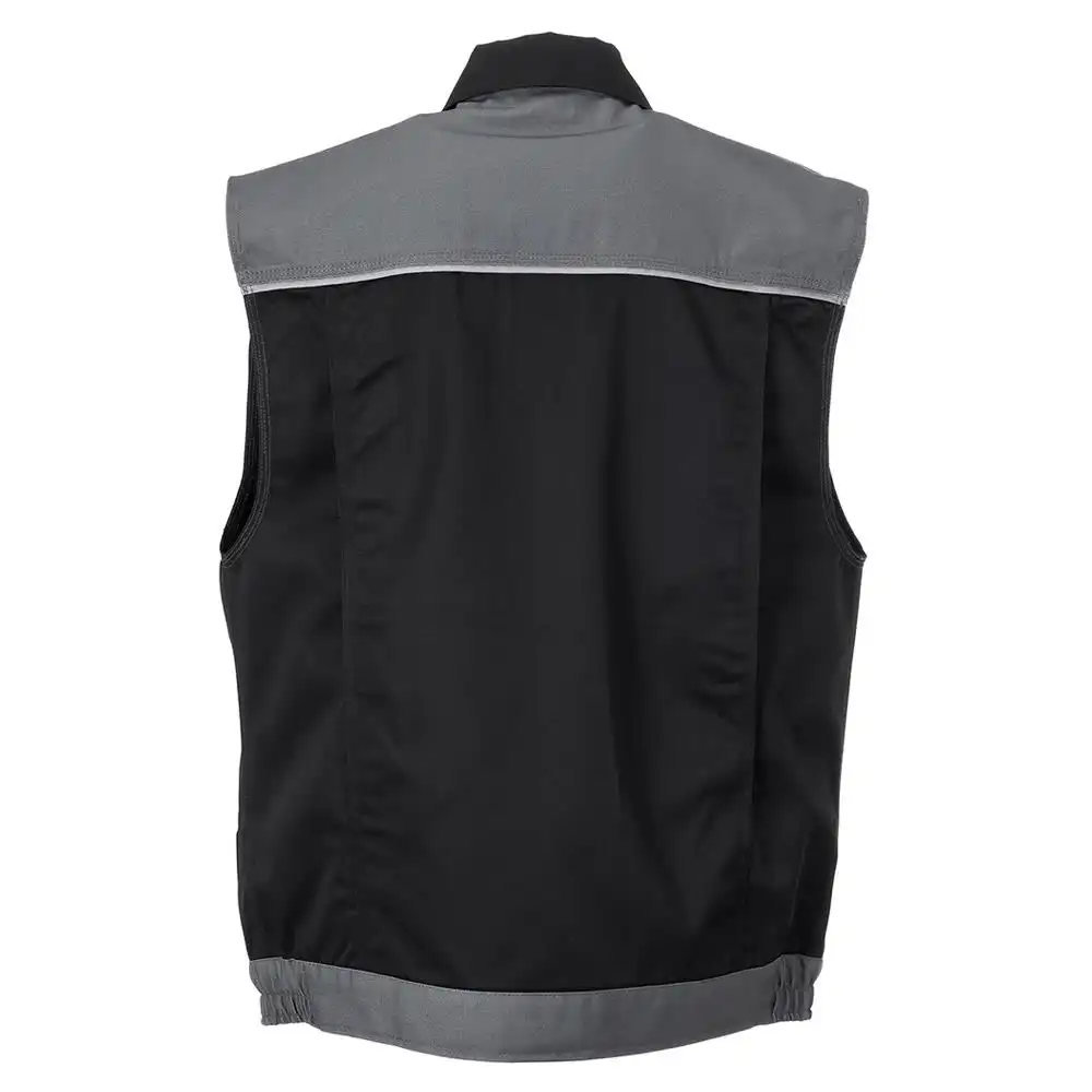 Arbeitsweste "HIGHLINE" 285g/m² Canvas-Besatz in schwarz/schiefer/zink, M - Thumbnail 2