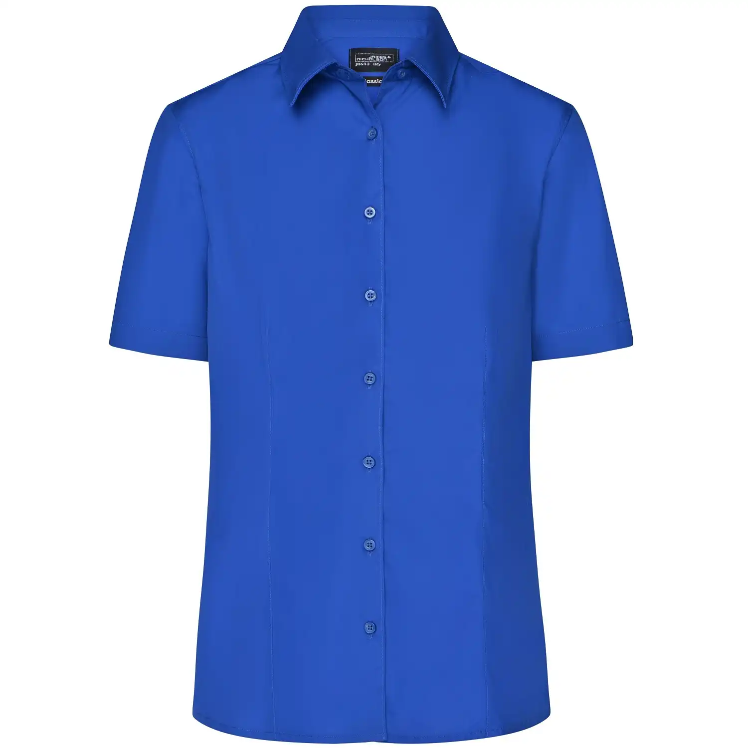 Damen Business-Bluse kurzarm "JN643" in royal, M - Thumbnail 1