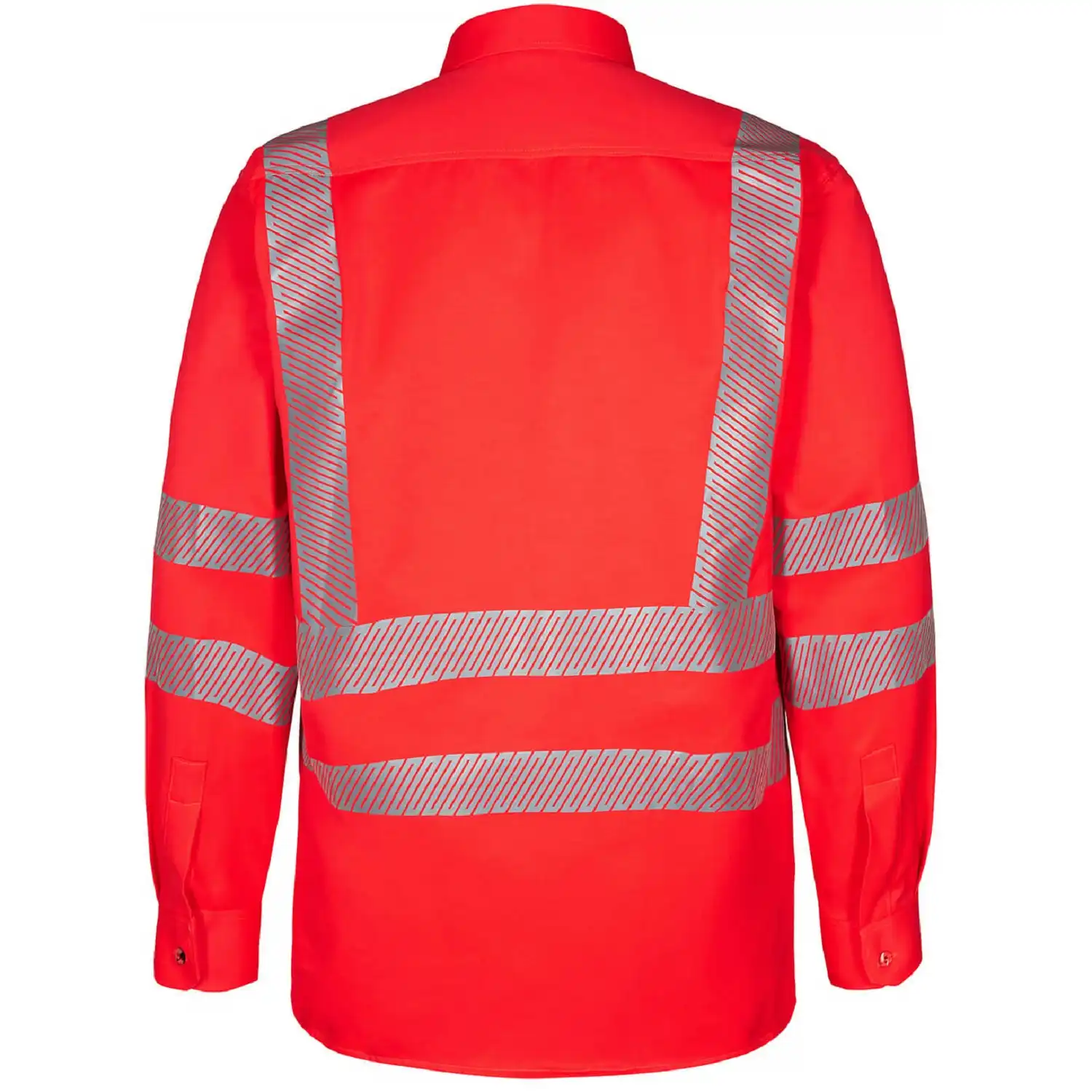 Warnschutzhemd langarm "7011-194" Safety Kl. 3 in 39/40, Rot - Thumbnail 2