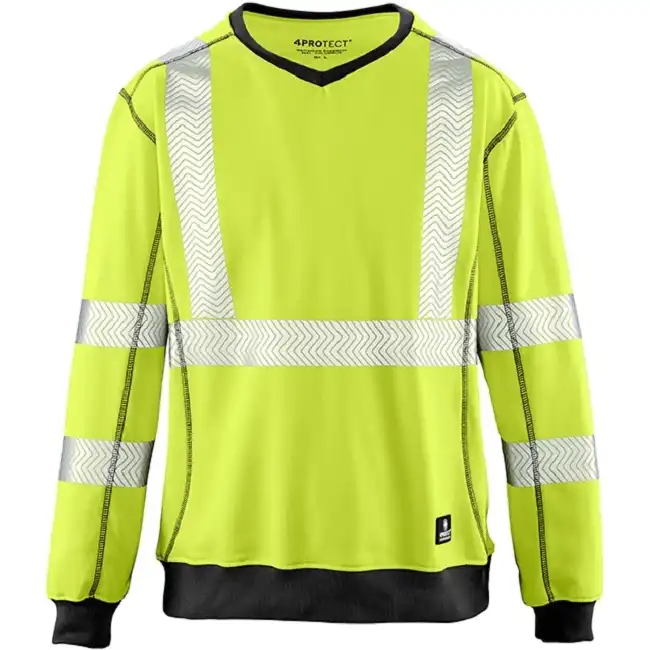 Warnschutz Sweatshirt "COLUMBUS" in gelb, L - Thumbnail 1