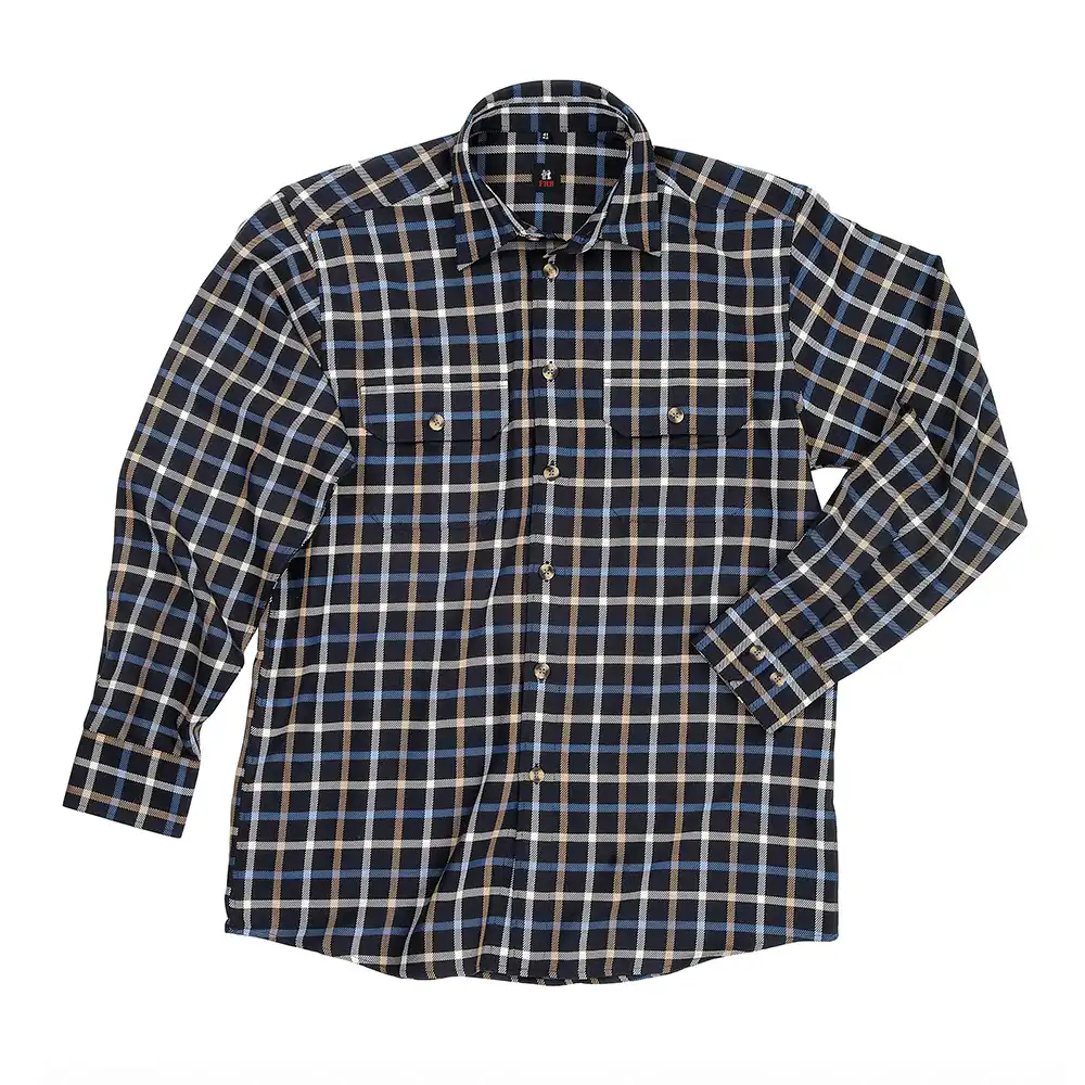 Arbeitshemd "ALOIS" in marine/royal, 41/42 - Bild 1