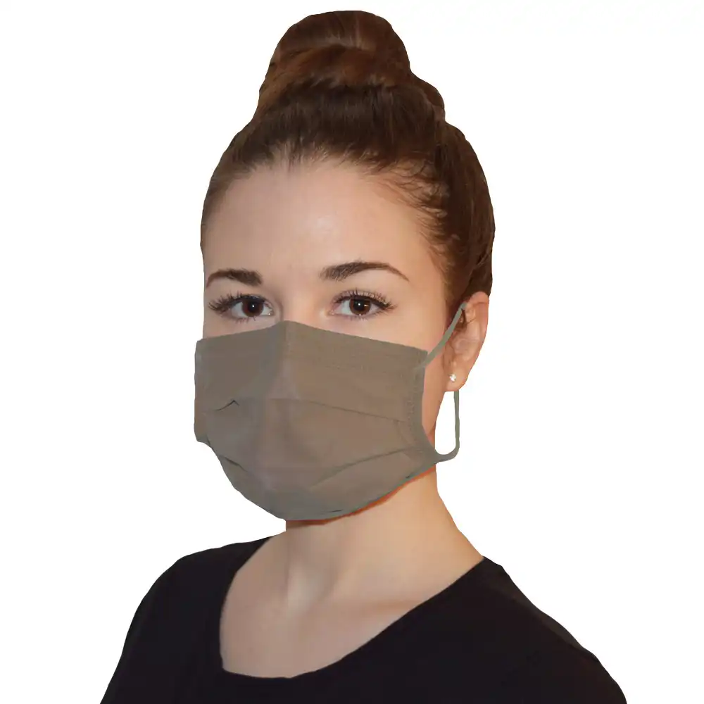 OP-Mundschutz "PROTECT" EN 14683 Typ II taupegrau | 50 Stk. pro Box - Thumbnail 2