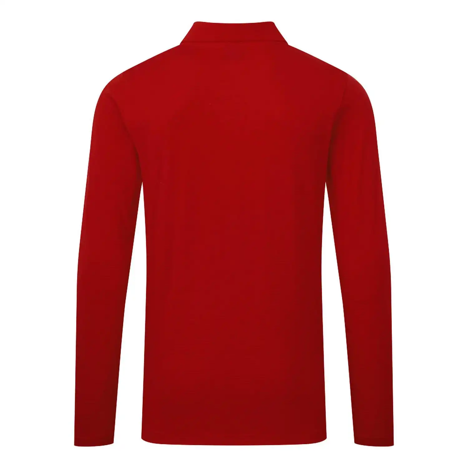 ESD Antistatik Poloshirt langarm "AS23" in Rot, L - Thumbnail 2