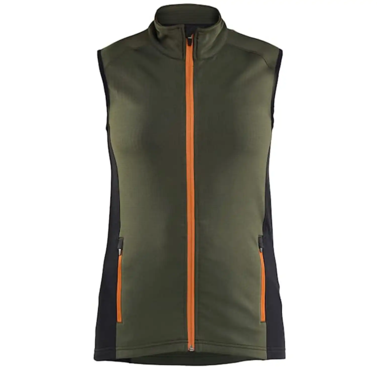 Damen Fleeceweste "STRIKER" in XS, waldgrün/rost - Thumbnail 1
