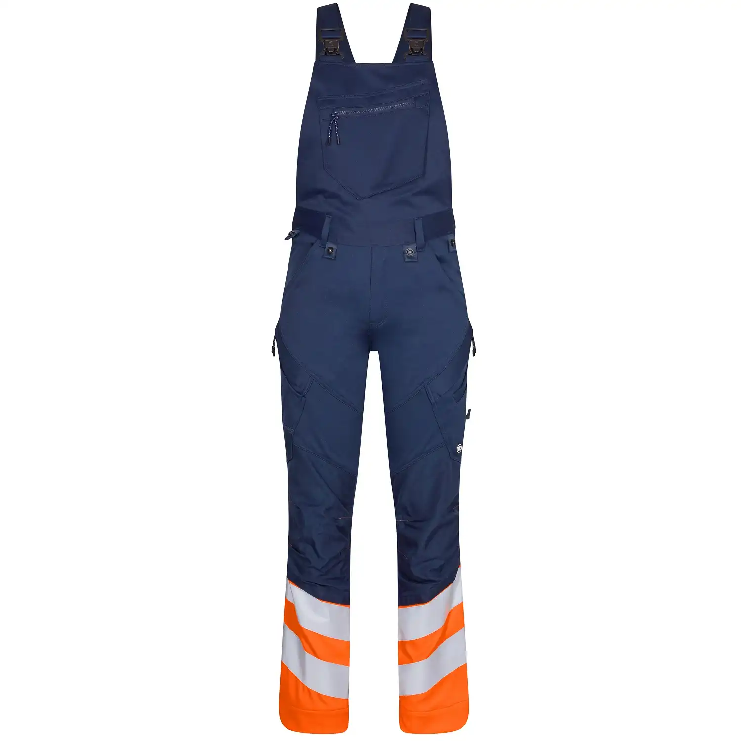 Warnschutz Latzhose "3546-314" Safety UV-Schutz in blue ink/orange, 42 - Bild 1