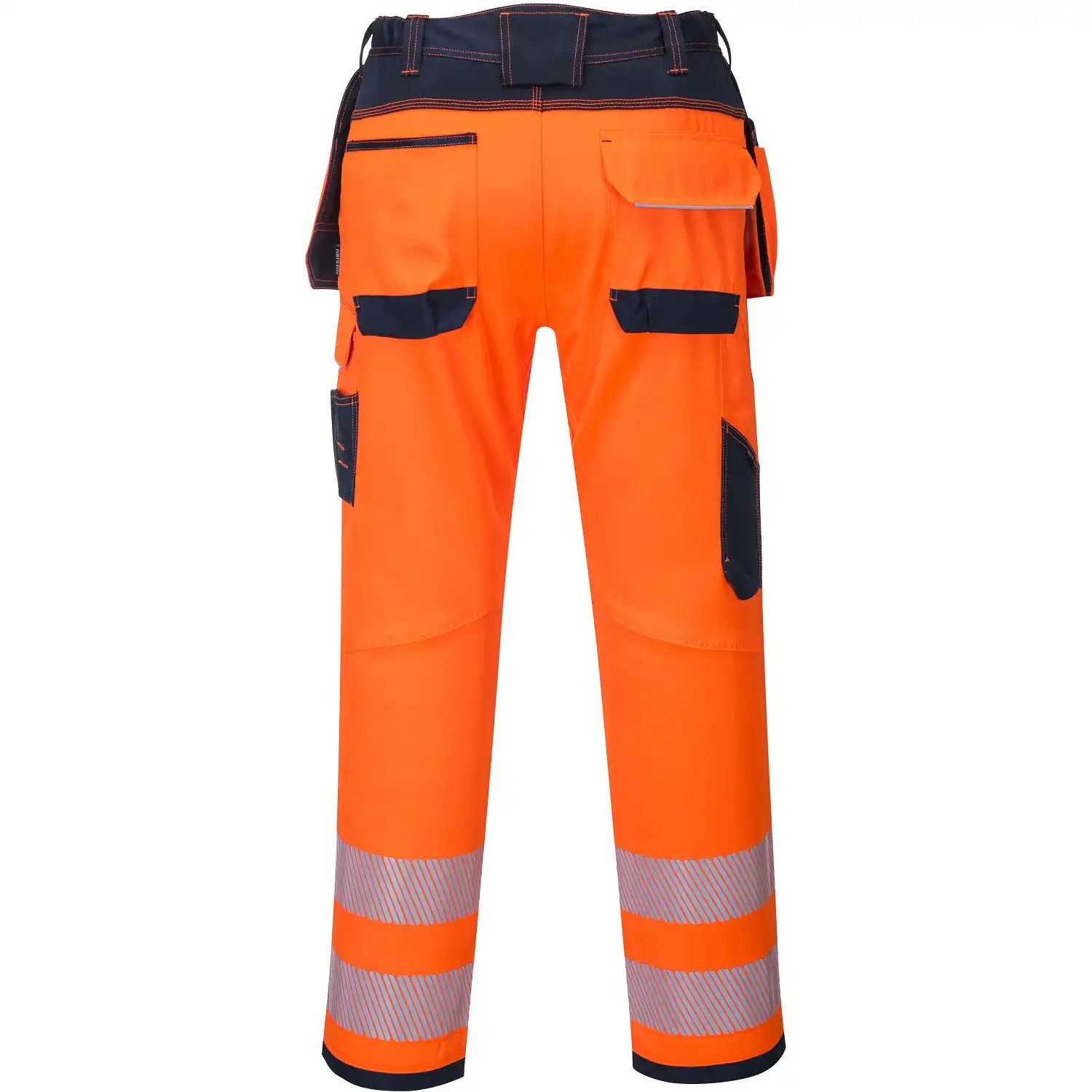 Warnschutz Handwerkerhose "T501" PW3 in orange/marine, 32 (EU 48) - Thumbnail 2