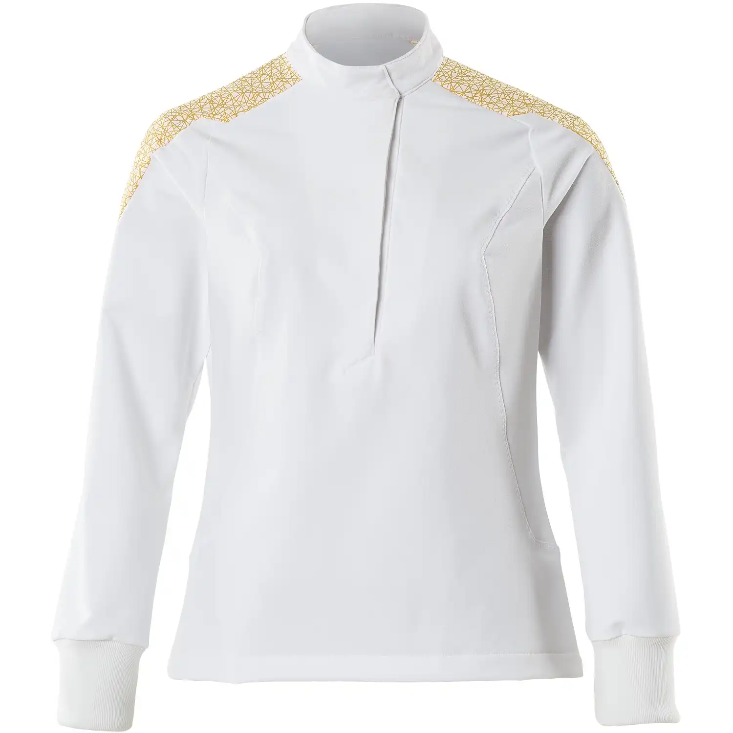 Damen Stretch Schlupfjacke "20062-511" in weiß/currygelb, XS - Thumbnail 1