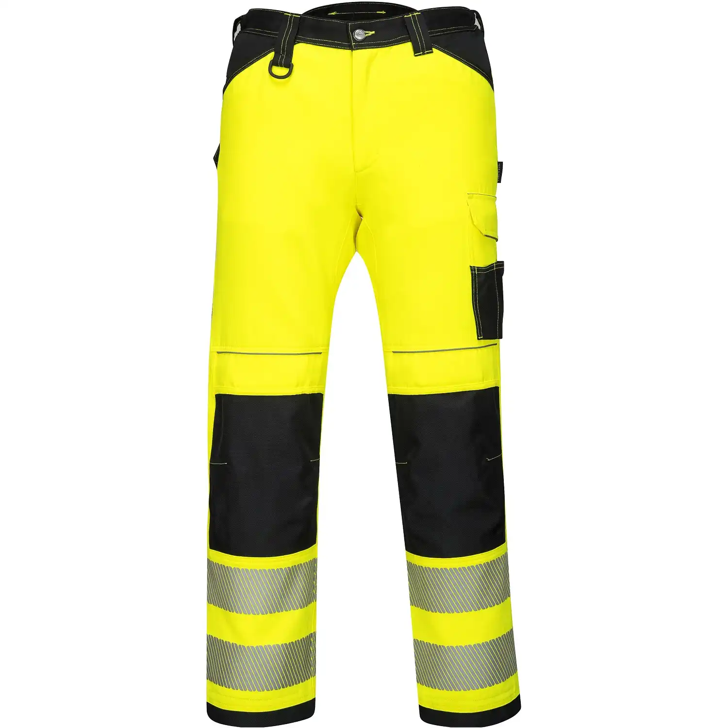 Warnschutz Bundhose "PW340" PW3 in gelb/schwarz, 32 (EU 48) - Thumbnail 1