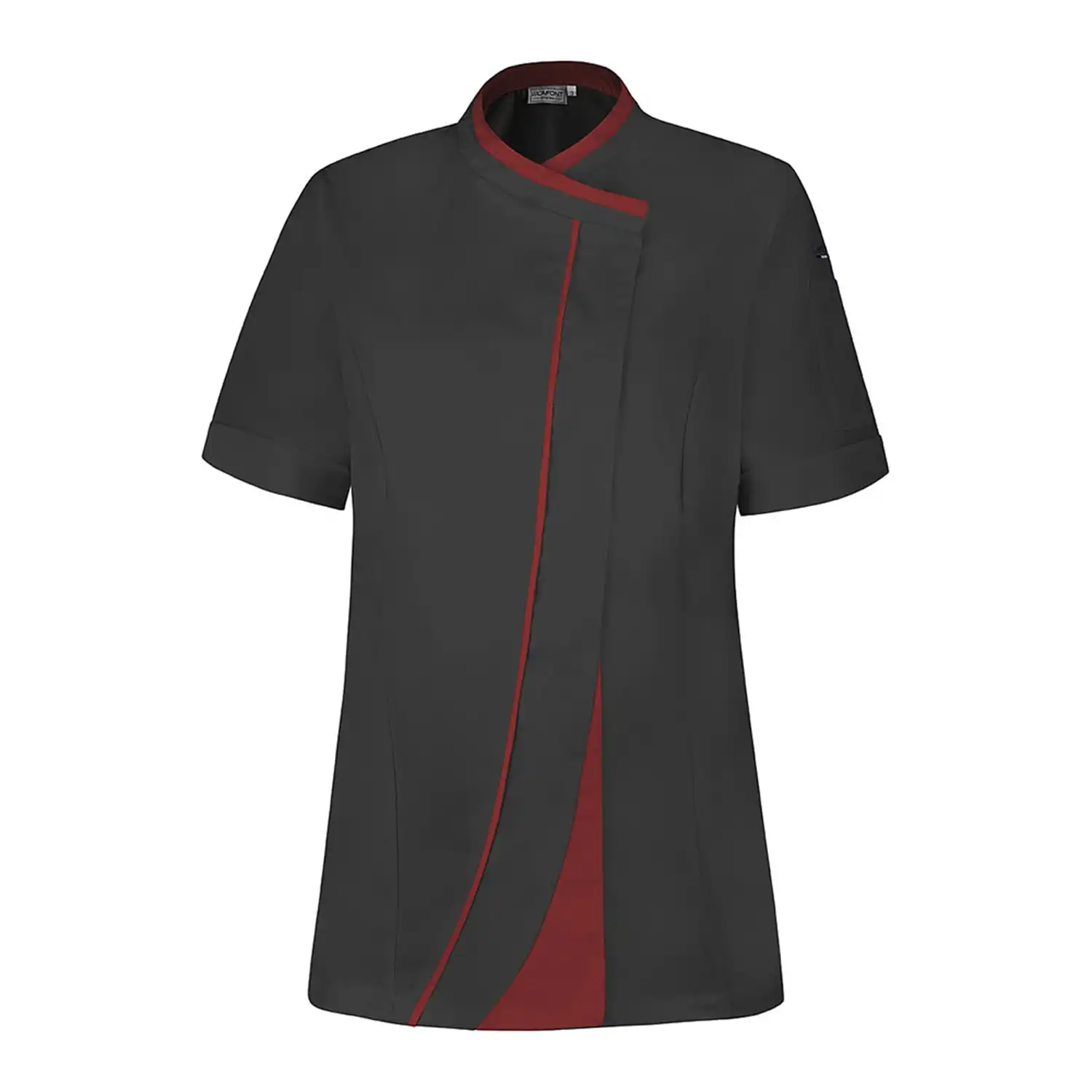 Damen Kochhemd "GINSENG" in schwarz/rot, L - Thumbnail 1