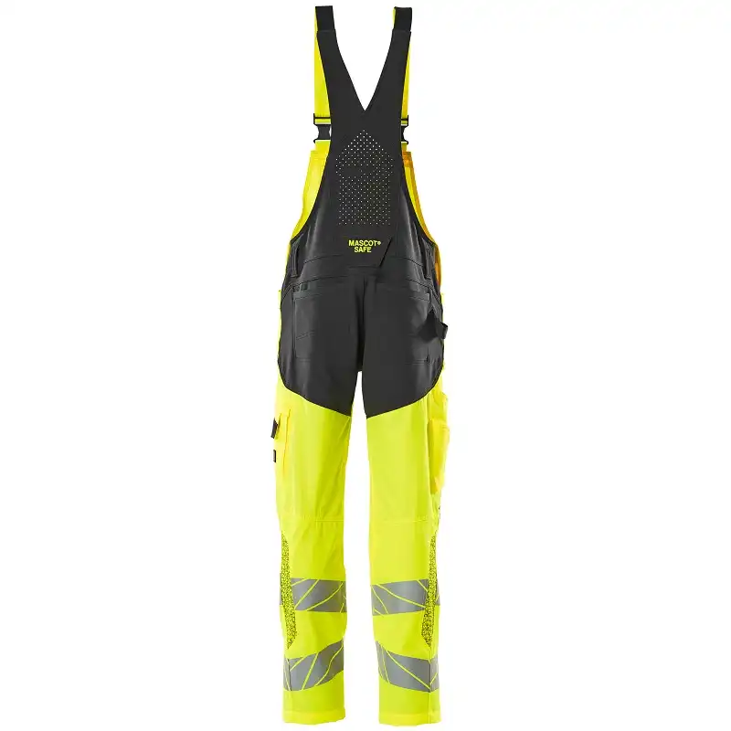 Warnschutz Latzhose "19569" Accelerate Safe in gelb/schwarz, 82C54 (EU 54) - Thumbnail 2