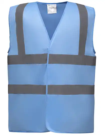 Warnschutz-Weste High-Vis 2-Bands "YK100" in sky blue, L - Bild 1