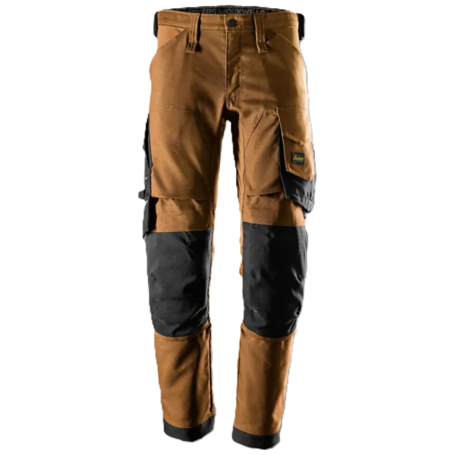 Canvas Stretch Arbeitshose "6344" in braun/schwarz, 48 - Thumbnail 1