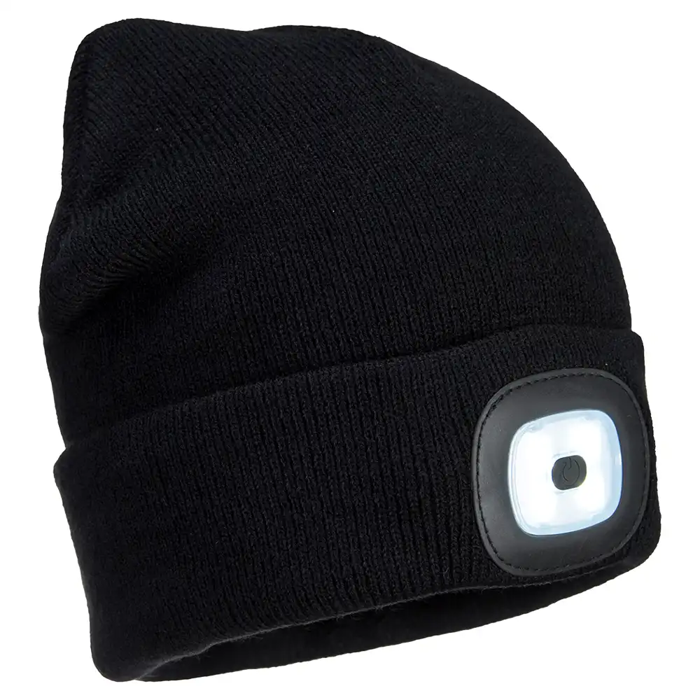 LED Wintermütze "B029" in schwarz - Thumbnail 1