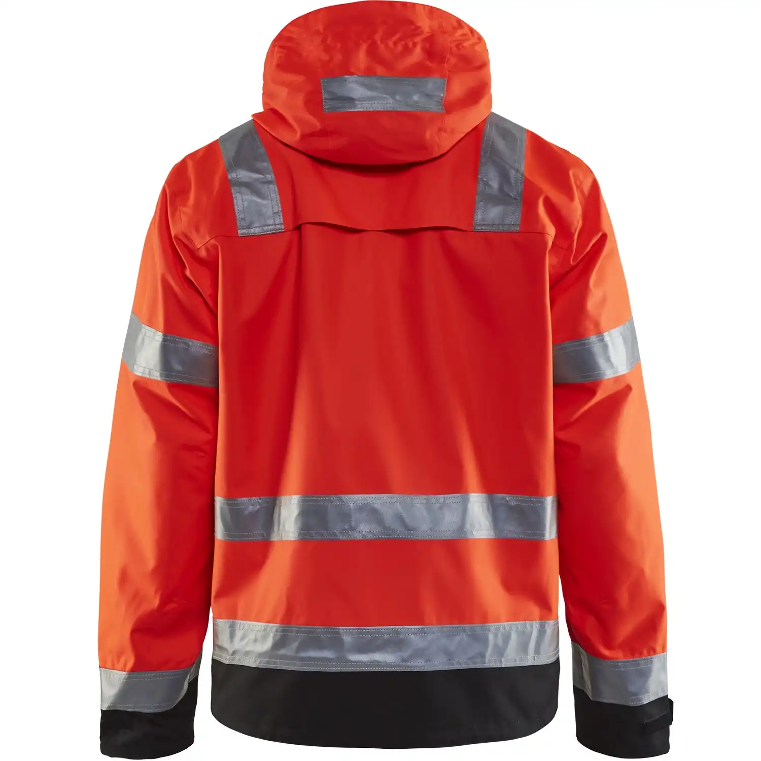 Warnschutz Regenjacke "4837" in rot/schwarz, XL - Thumbnail 2