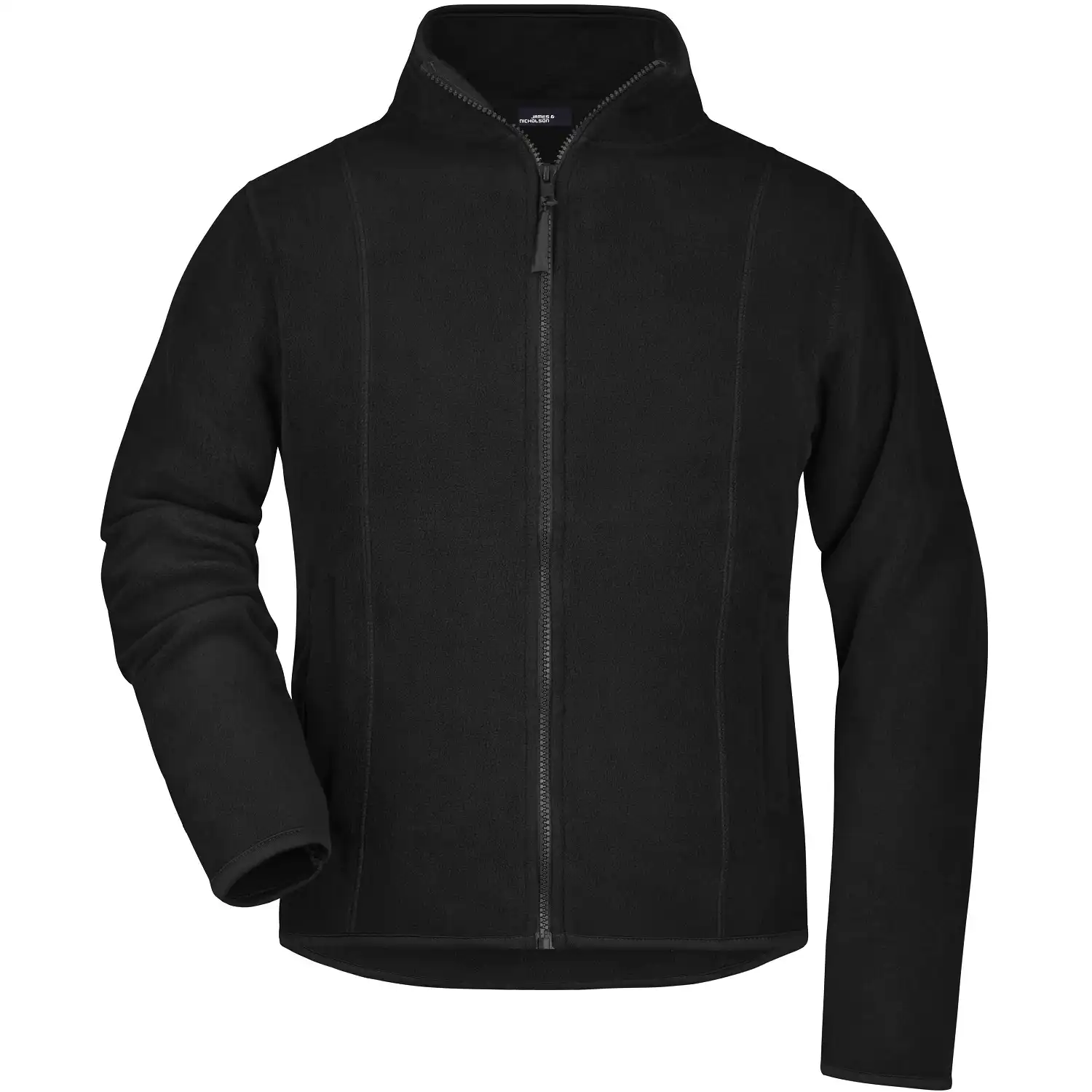 Damen Microfleece-Jacke "JN049" in schwarz, L - Bild 1