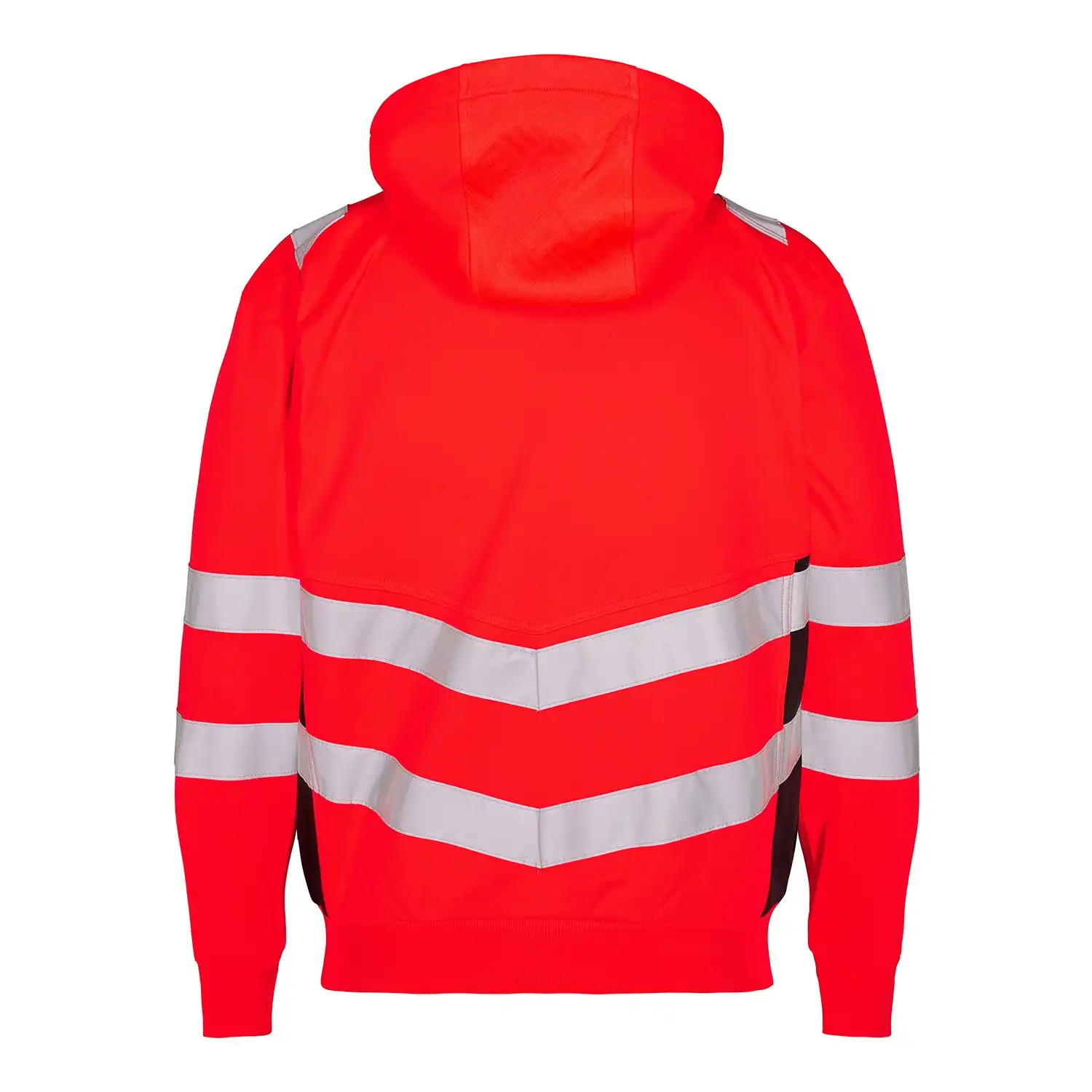 Warnschutz Kapuzen Sweatjacke "8025-241" Safety Kl. 2 in rot/schwarz, M - Bild 1