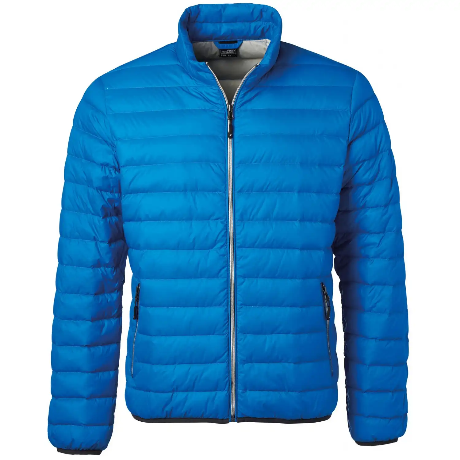 Daunenjacke "JN1140" in cobalt/silver, 3XL - Thumbnail 1