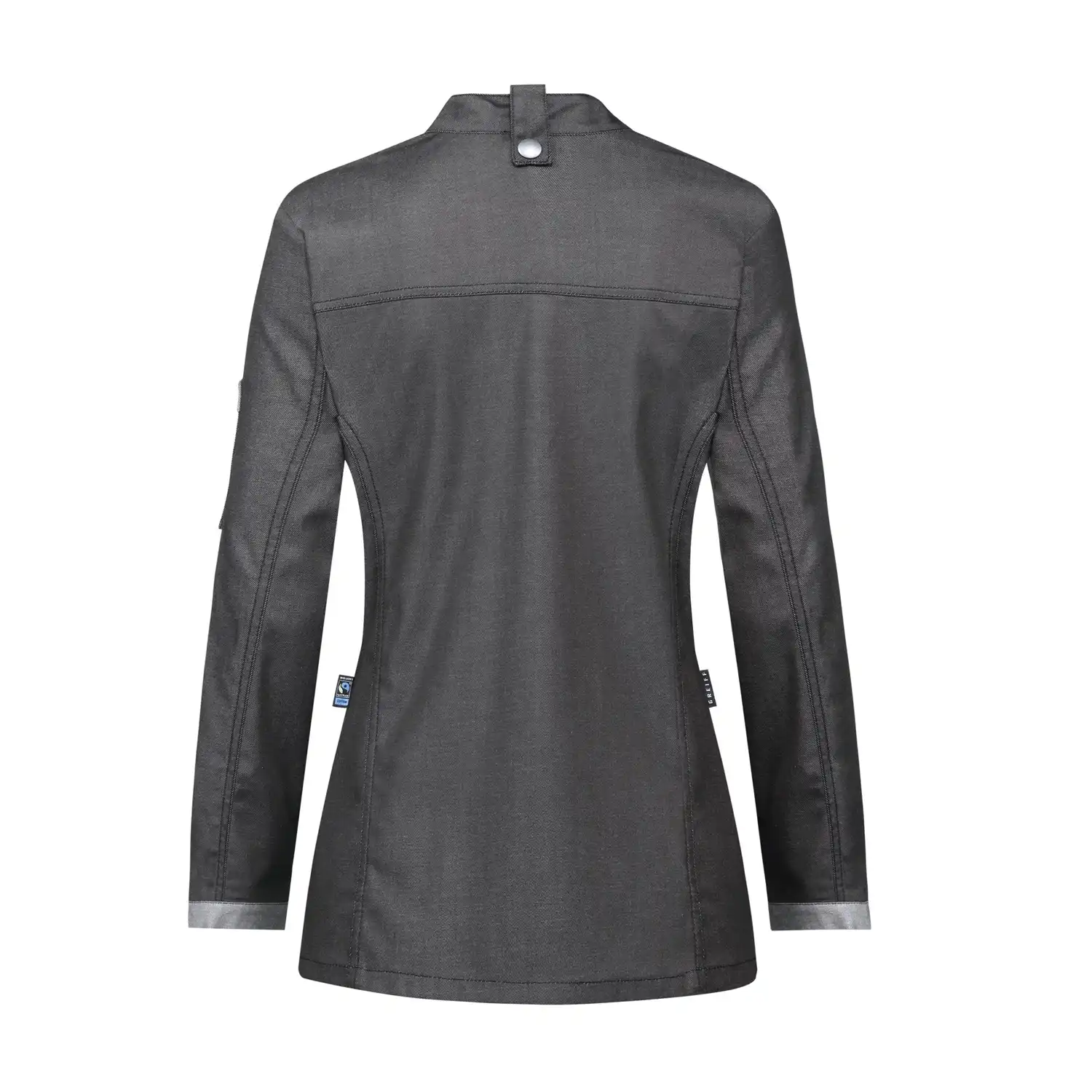 Damen Kochjacke Bikerstyle "5415" in anthrazit, L - Thumbnail 2