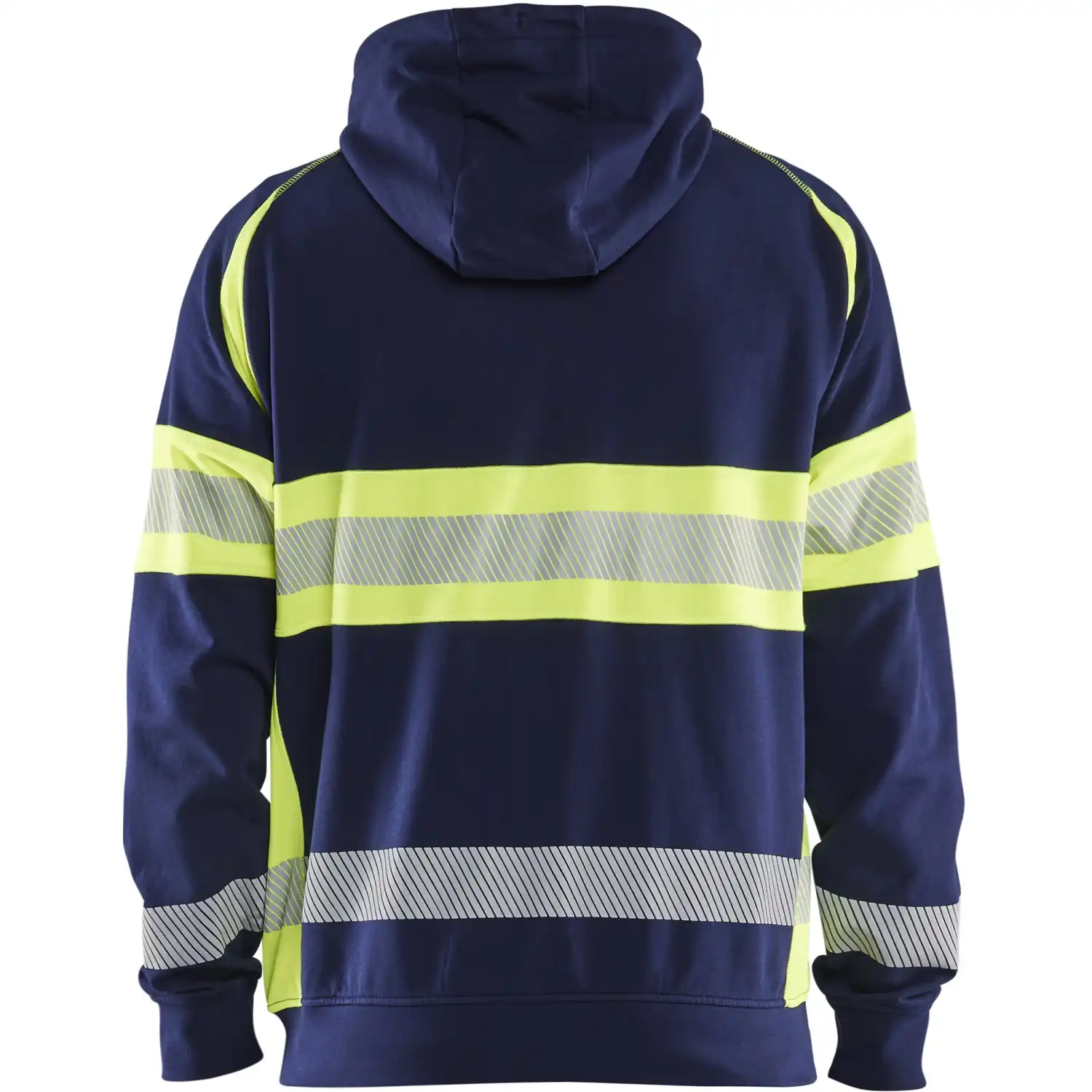 Warnschutz Kapuzen-Sweatjacke Kl. 1 "3552" in marine/gelb, M - Thumbnail 2