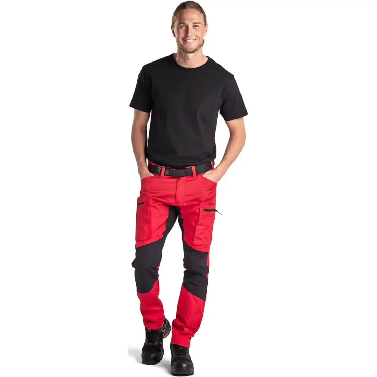 Service Bundhose "1459-1845"  166 g/m² in rot/schwarz, 52 - Thumbnail 3