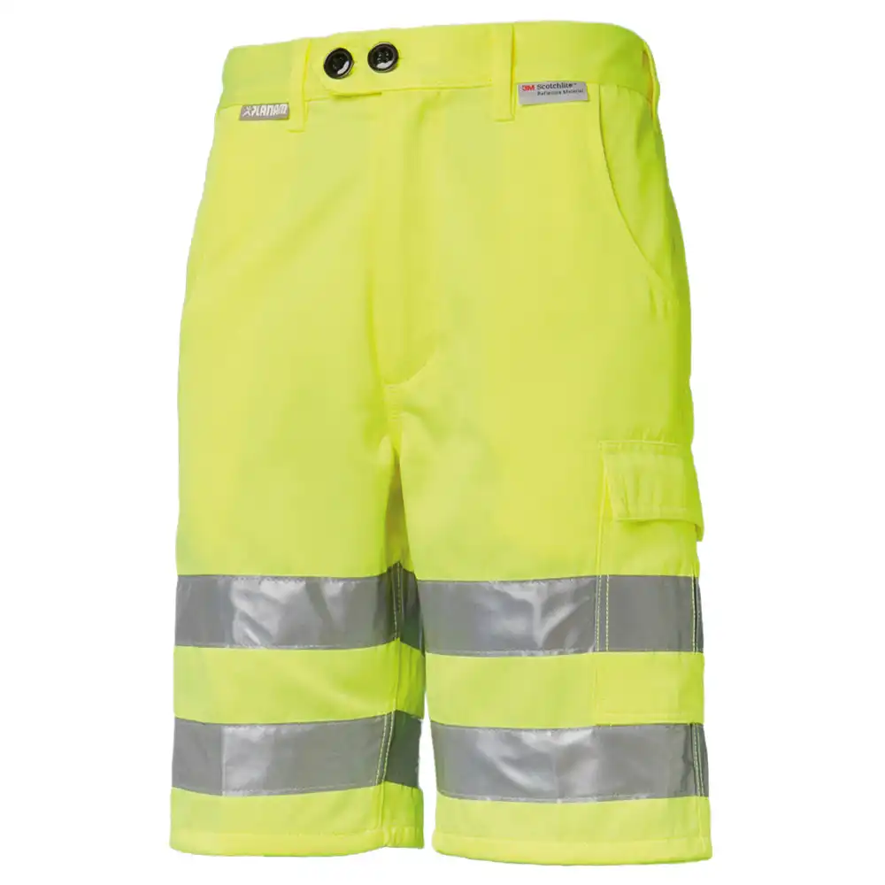Warnschutz Shorts "UNI" in uni gelb, L - Thumbnail 1