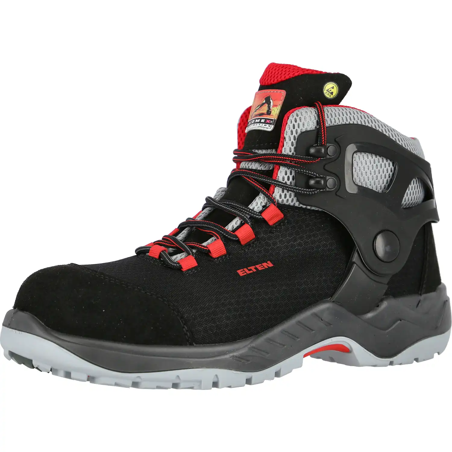 Sicherheitshochschuhe S3 "ARTURO BLACK-RED MID" ESD in 45 - Thumbnail 1