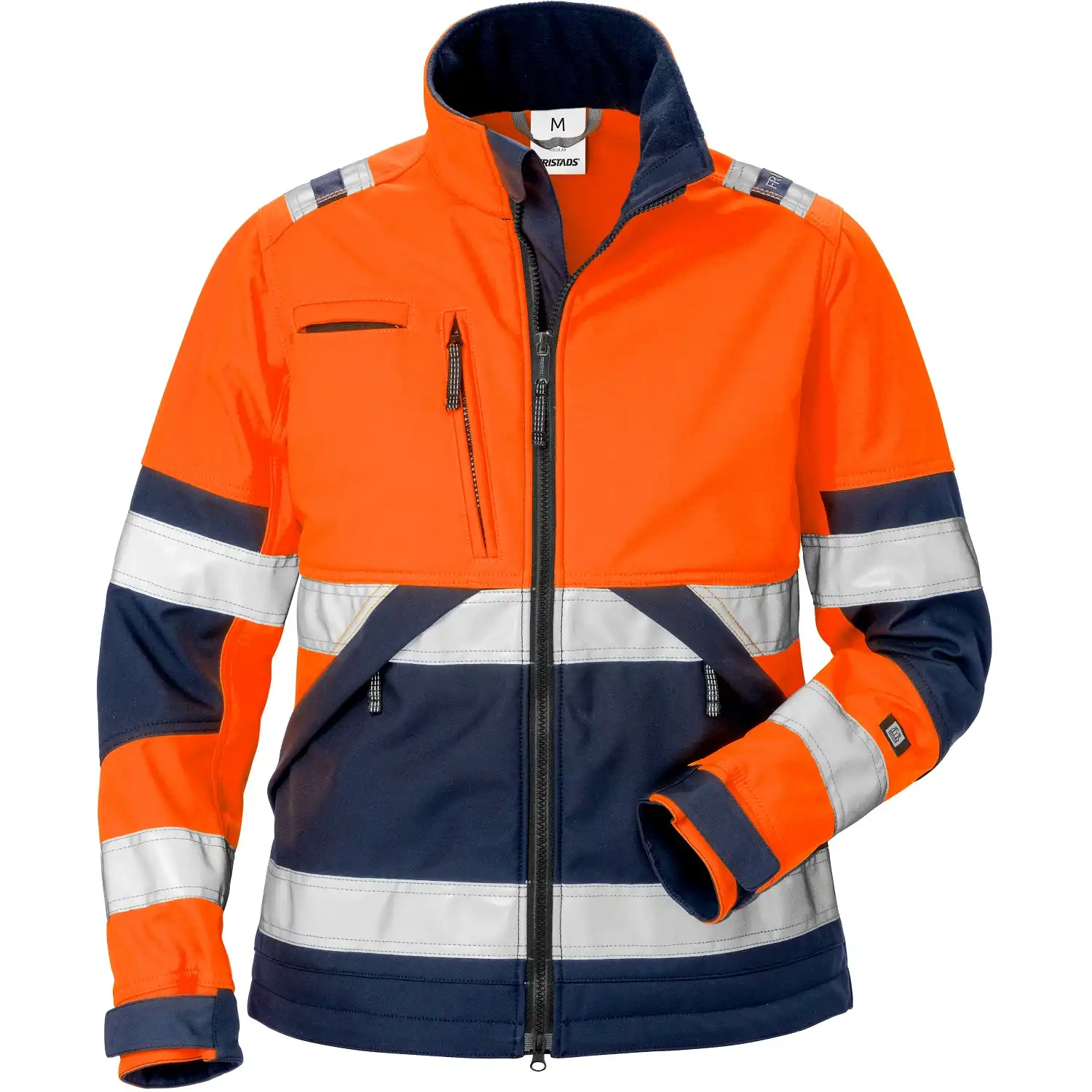 Damen Warnschutz Softshelljacke "4183 WYH" in orange/marine, XS - Thumbnail 1
