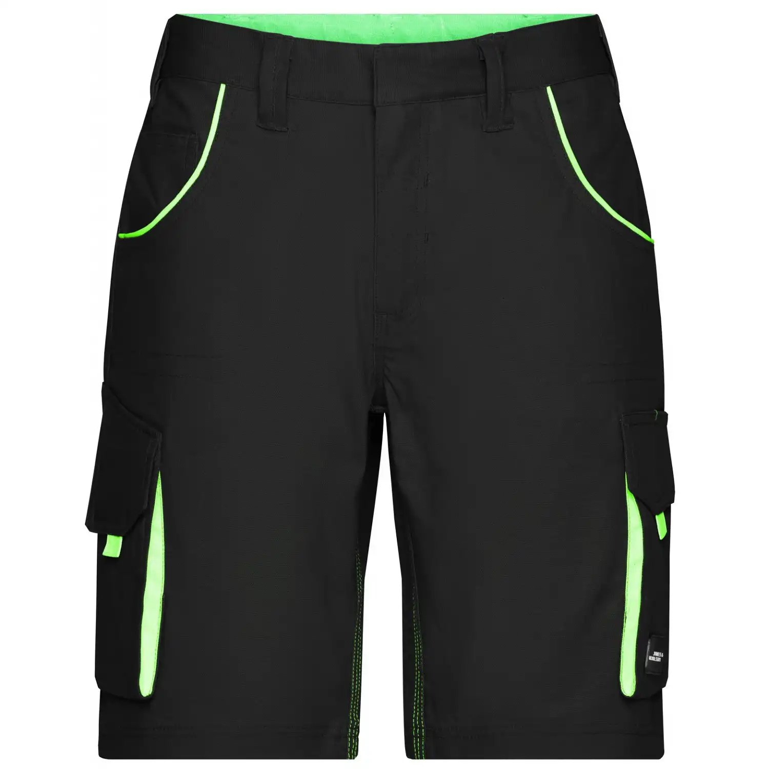 Funktionelle kurze Hose "JN872" in black/lime-green, 50 - Bild 1