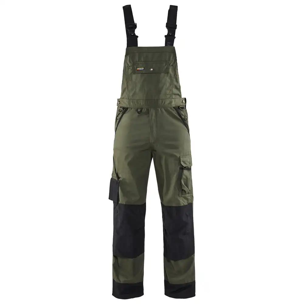 Garten Latzhose "2654" armygrün/schwarz in C44 - Thumbnail 1
