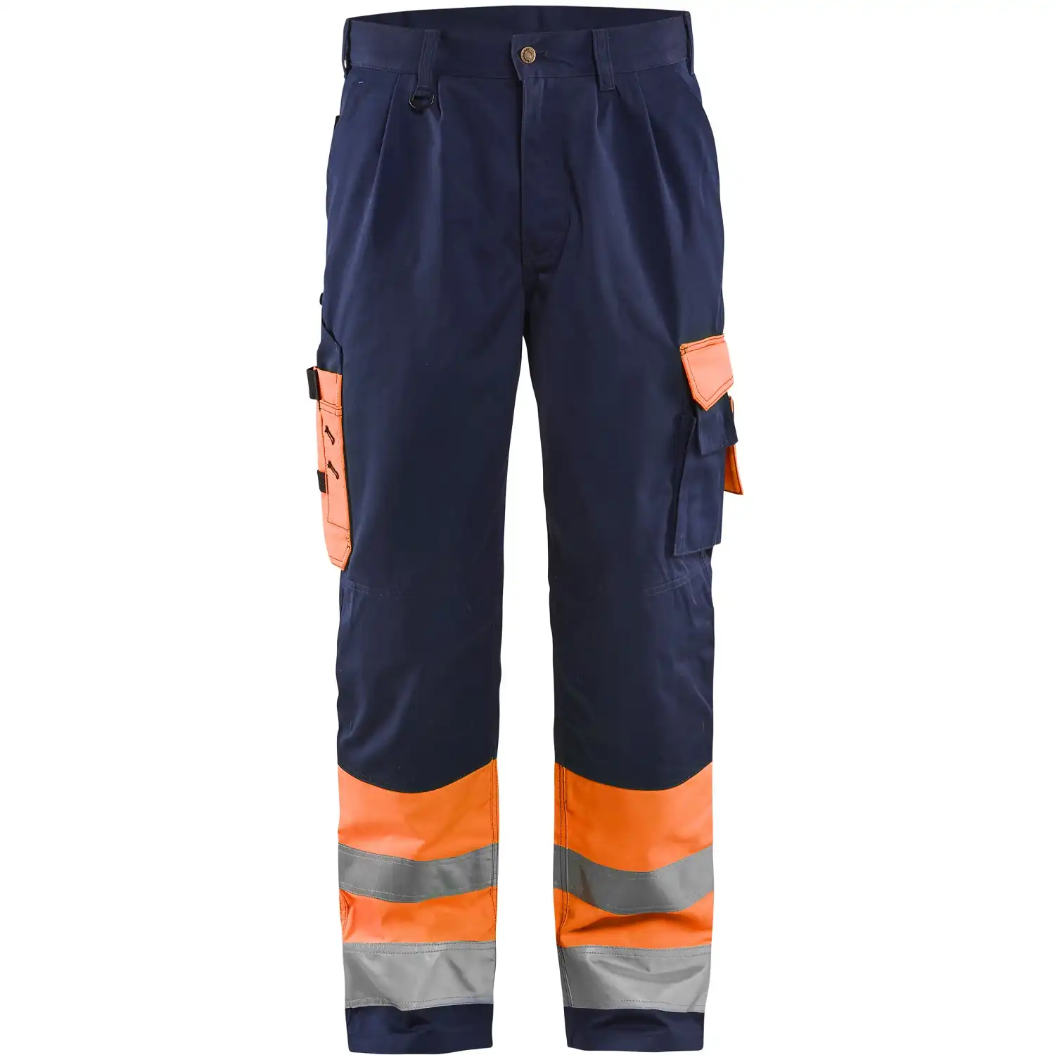 Warnschutz Bundhose HIGH-VIS "1584" Kl. 1 in orange/marine, C148 - Bild 1