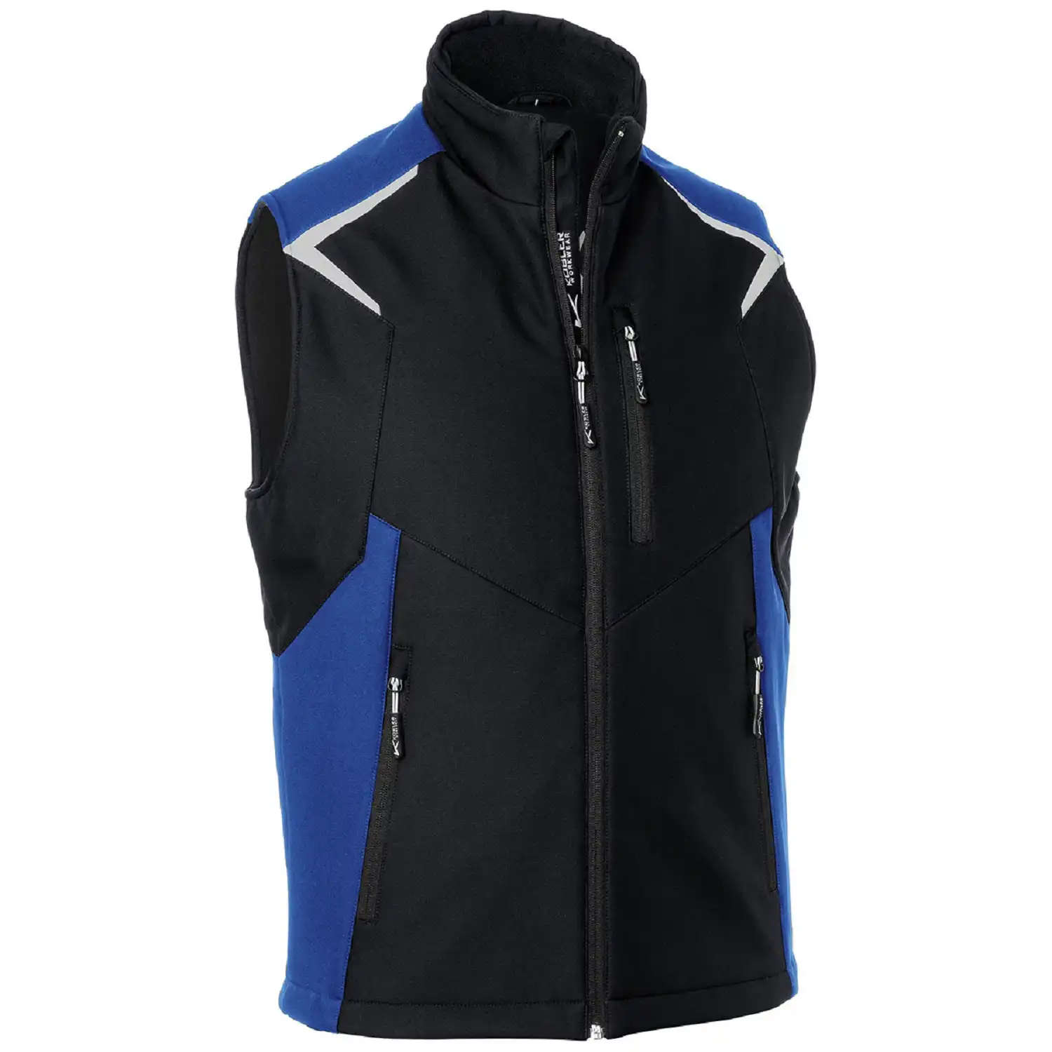 Softshell Weste BODYFORCE in schwarz/kornblau, 3XL - Thumbnail 1