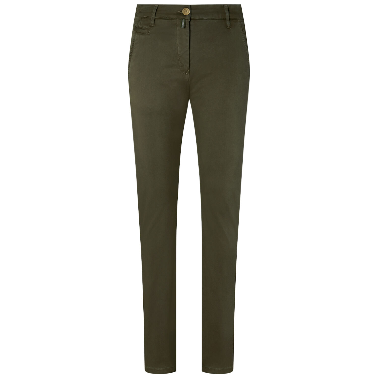 Damen Chinohose X-Stretch "706" in olive, L - Thumbnail 1