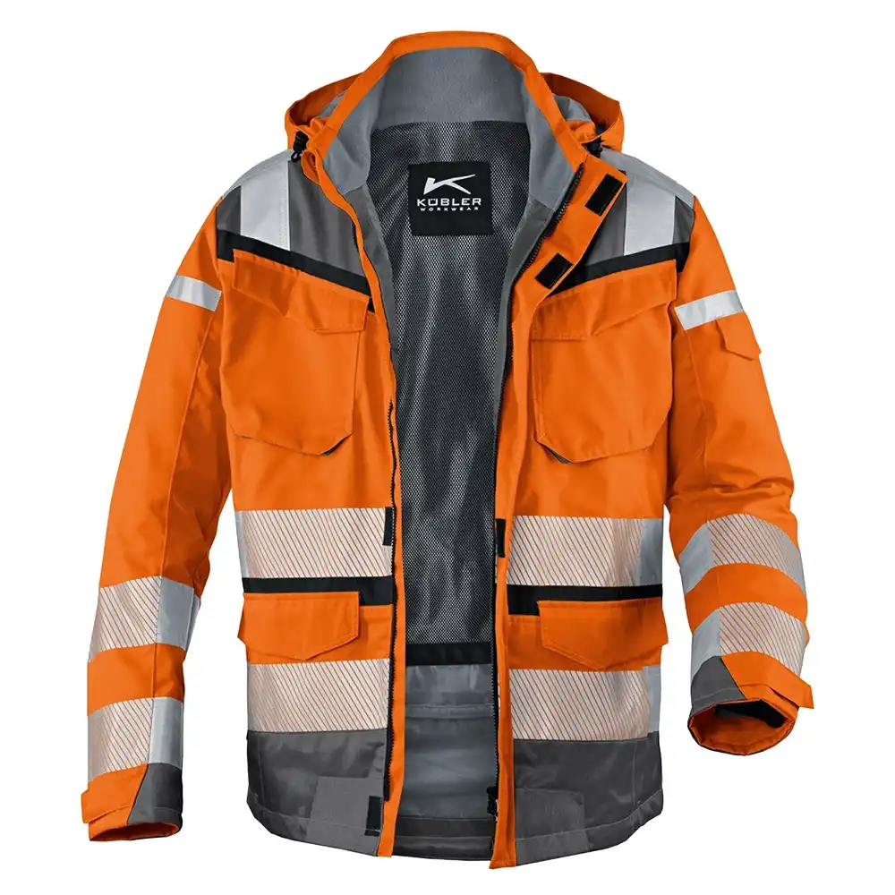 Warnschutz Regenjacke "REFLECTIQ" Sympatex® in warnorange/anthrazit, XL - Bild 1