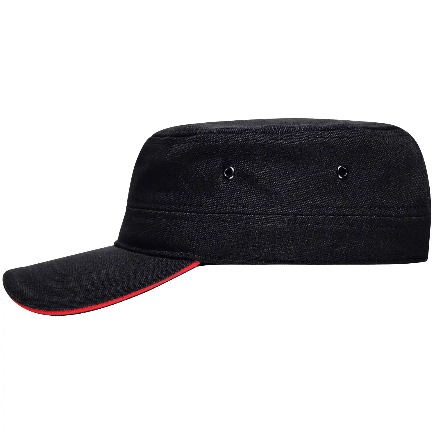 Basecap "MB6555" Military-Sandwich-Cap in schwarz/rot - Bild 1