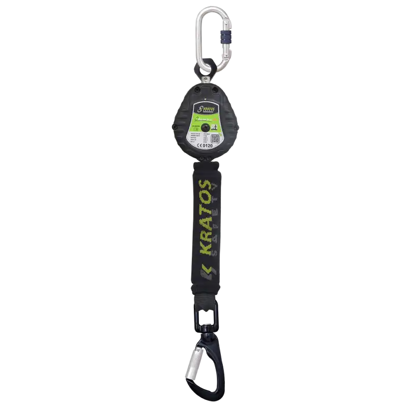 OLYMPE-S2 Höhensicherungsgerät 2m mit Aluminiumhaken mit Automatikverschluss - Bild 1